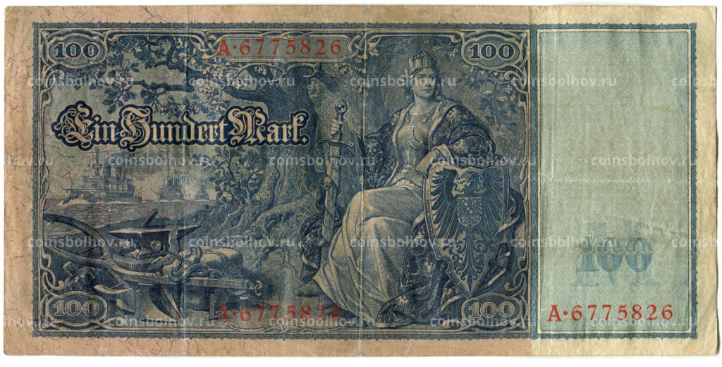 Банкнота 100 марок 1910 года Германия
