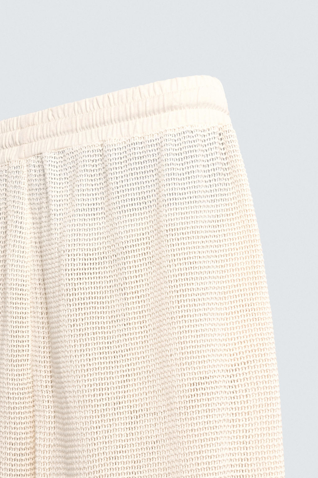 RELAXED FIT OPEN WEAVE TROUSERS - Zara фото 9