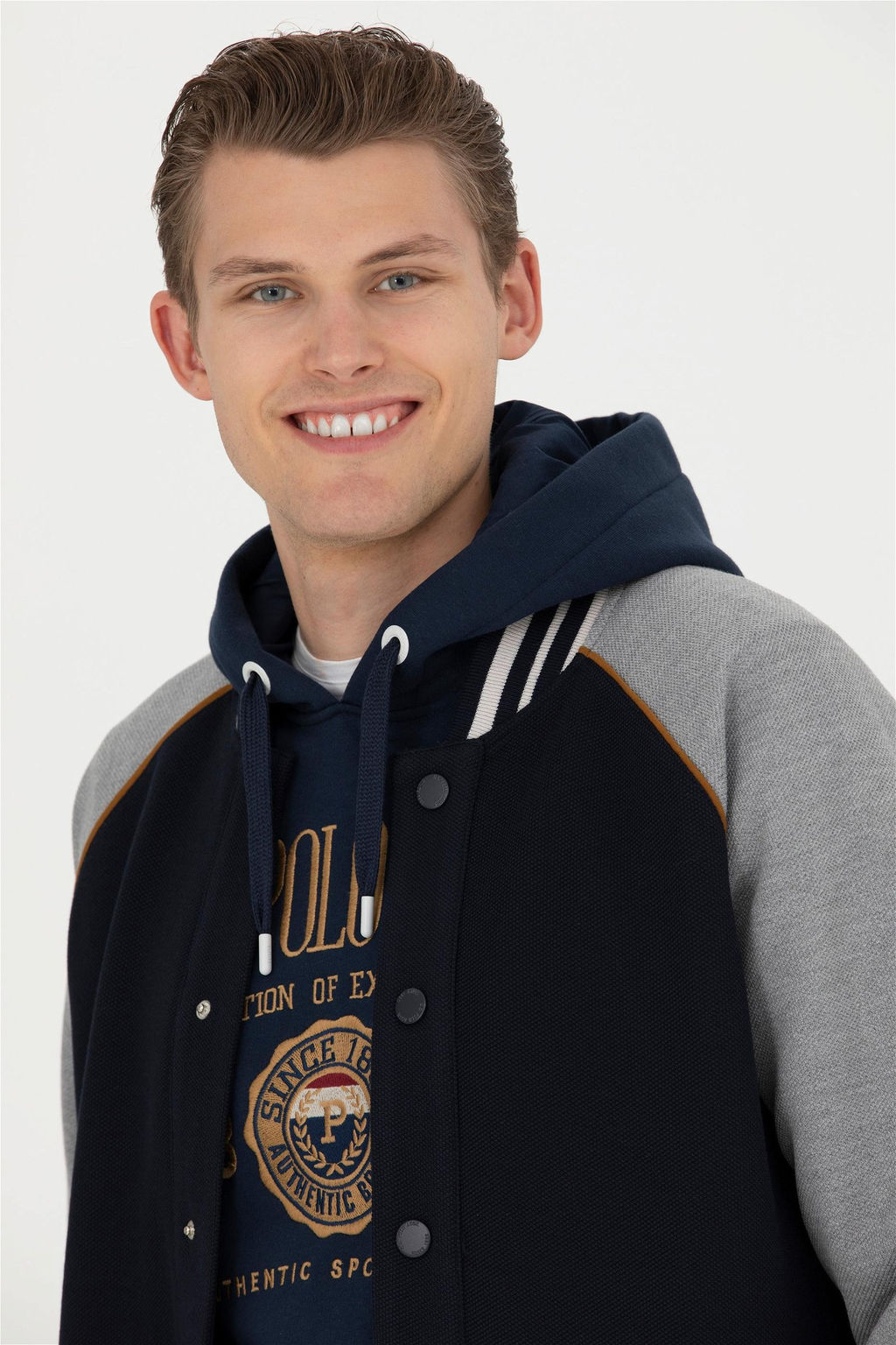 Мужской темно-синий вязаный кардиган - U.s. polo assn фото 2