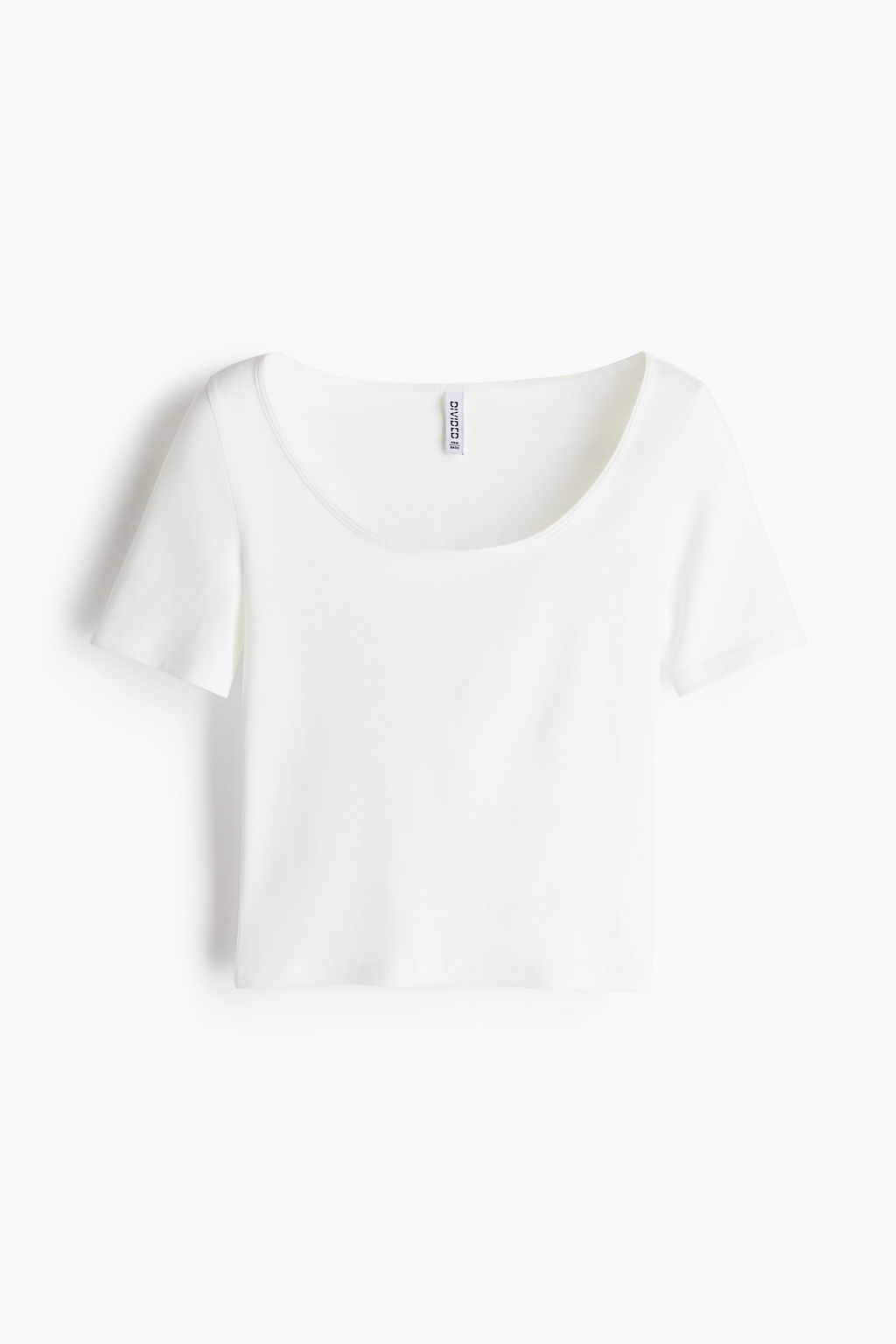 Camiseta cropped con escote en U - H&m фото 2