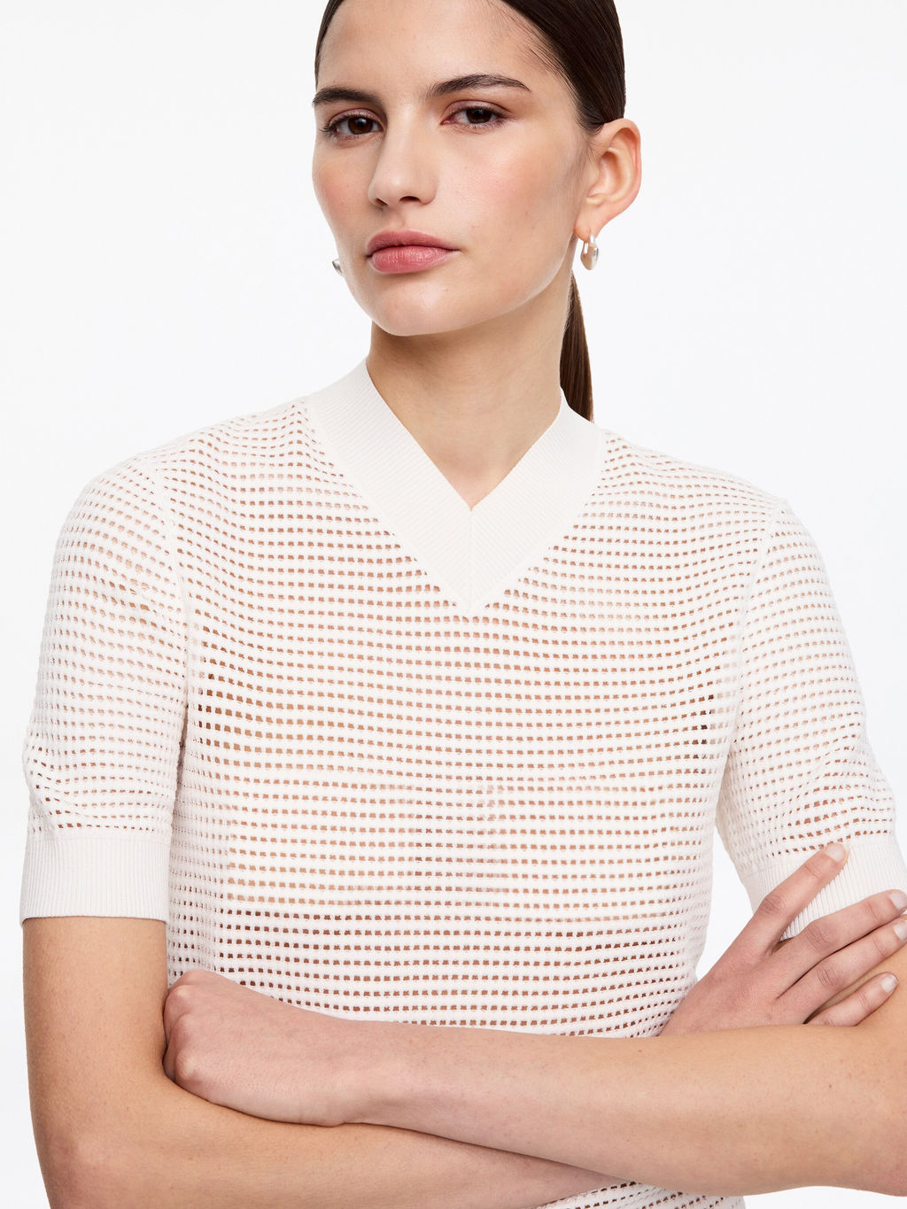 Top de punto con cuello de pico - H&m фото 3