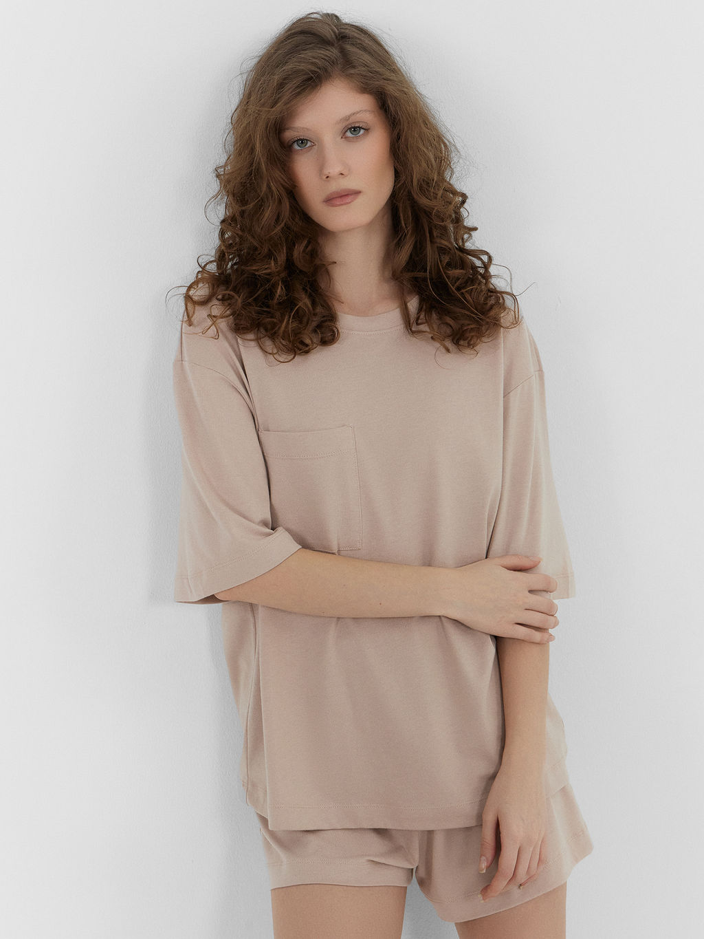 Комплект домашний женский бежевый холодный бежевый 592509-1 - Mark formelle фото 9