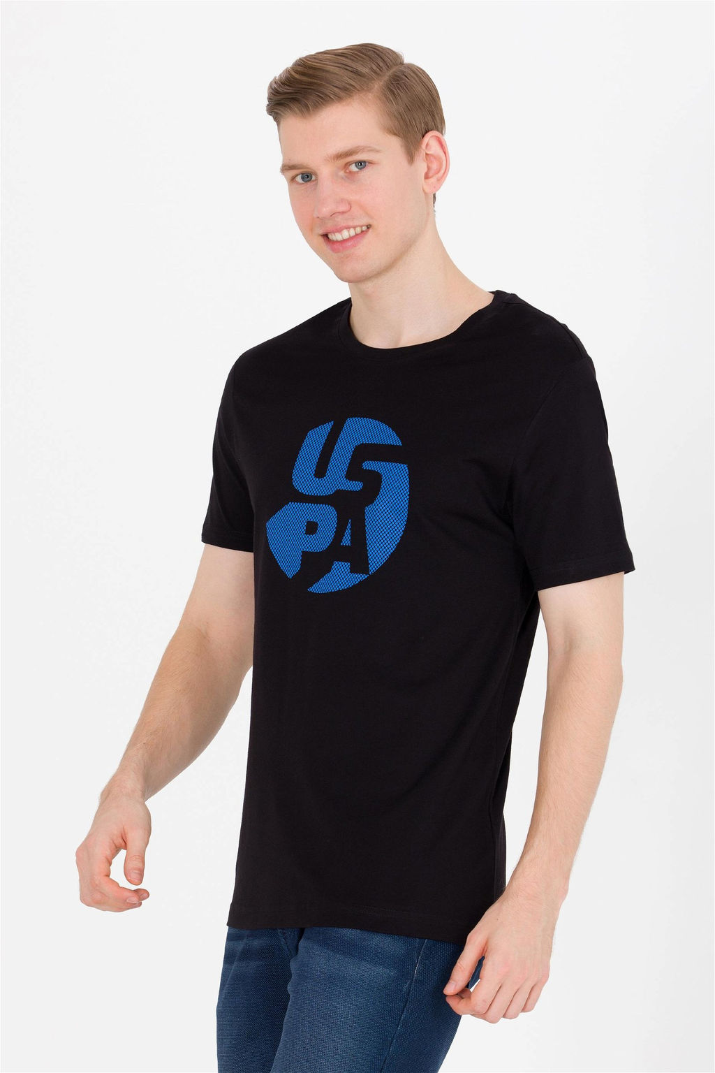 Мужская черная футболка с круглым вырезом - U.s. polo assn фото 9