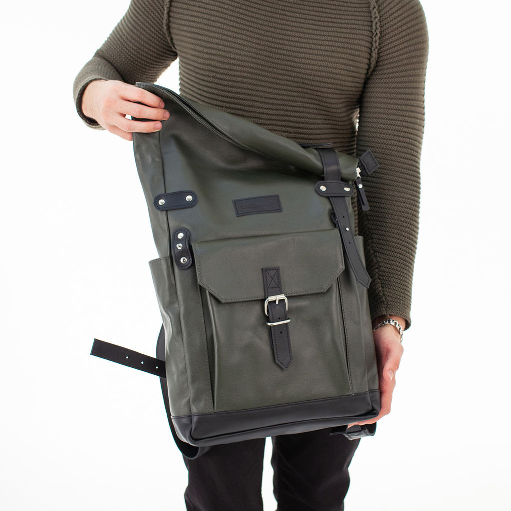 Рюкзак для ноутбука из кожи Eliot Black - Lakestone фото 18