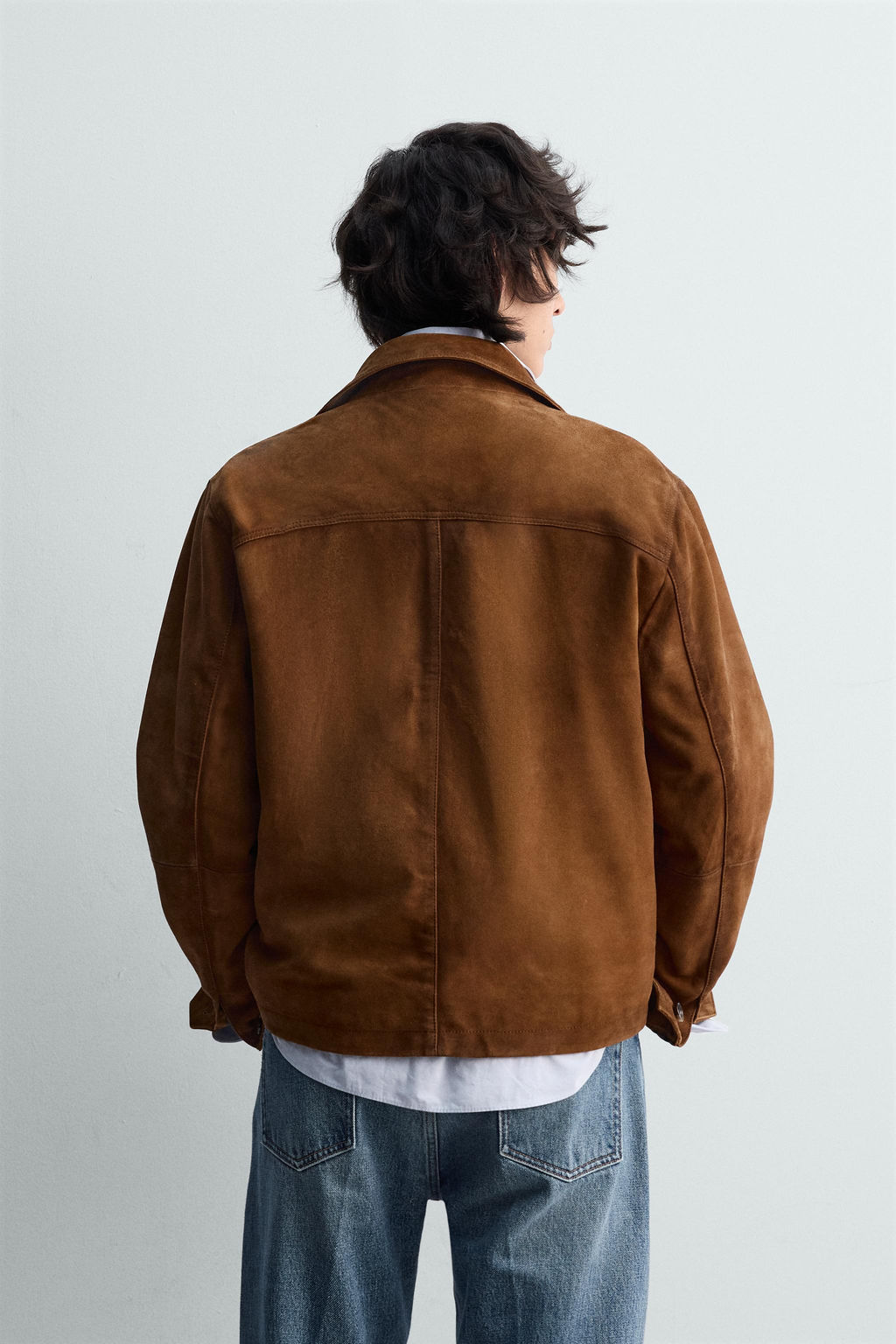 RELAXED FIT LEATHER SUEDE JACKET LIMITED EDITION - Zara фото 12