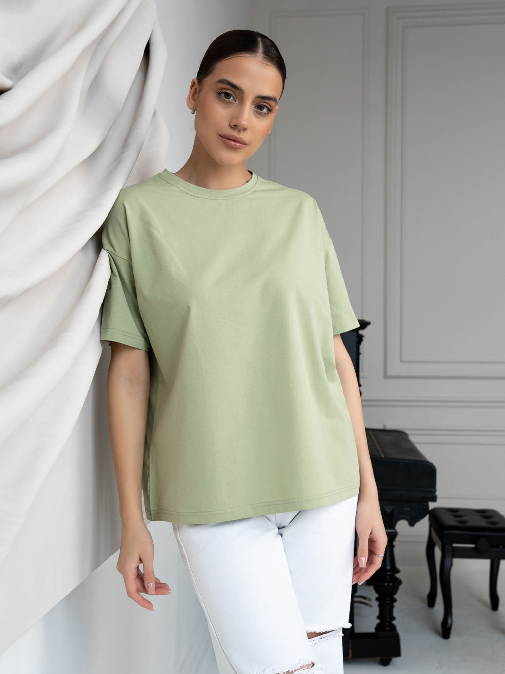 Футболка унисекс Оверсайз, цв. Фисташка