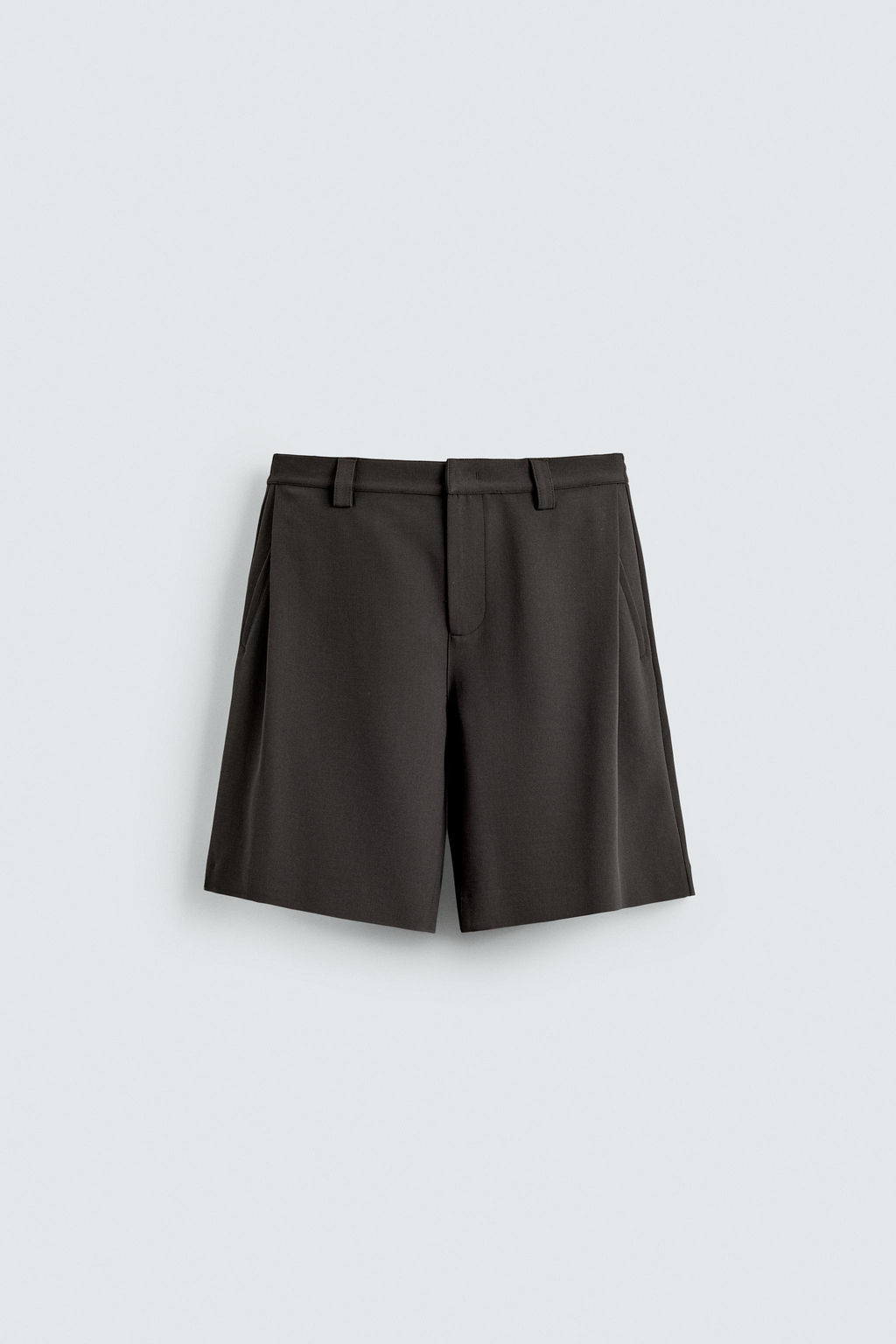 BERMUDA RELAXED FIT PLIEGUES LATERALES / Chocolate - Zara фото 7