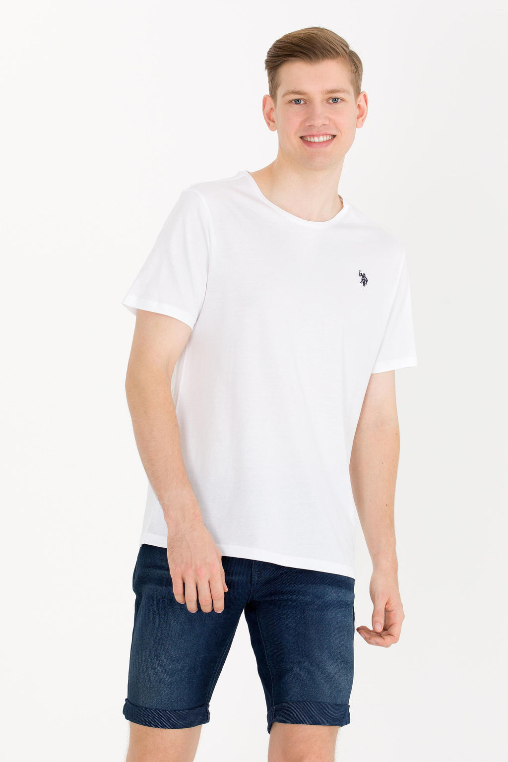 Футболка U.S. Polo Assn базовая белая из хлопка фото 9