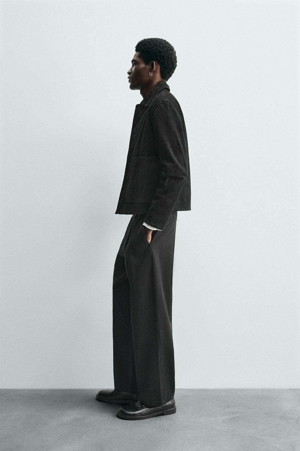 SPLIT SUEDE LEATHER JACKET - Zara фото 11