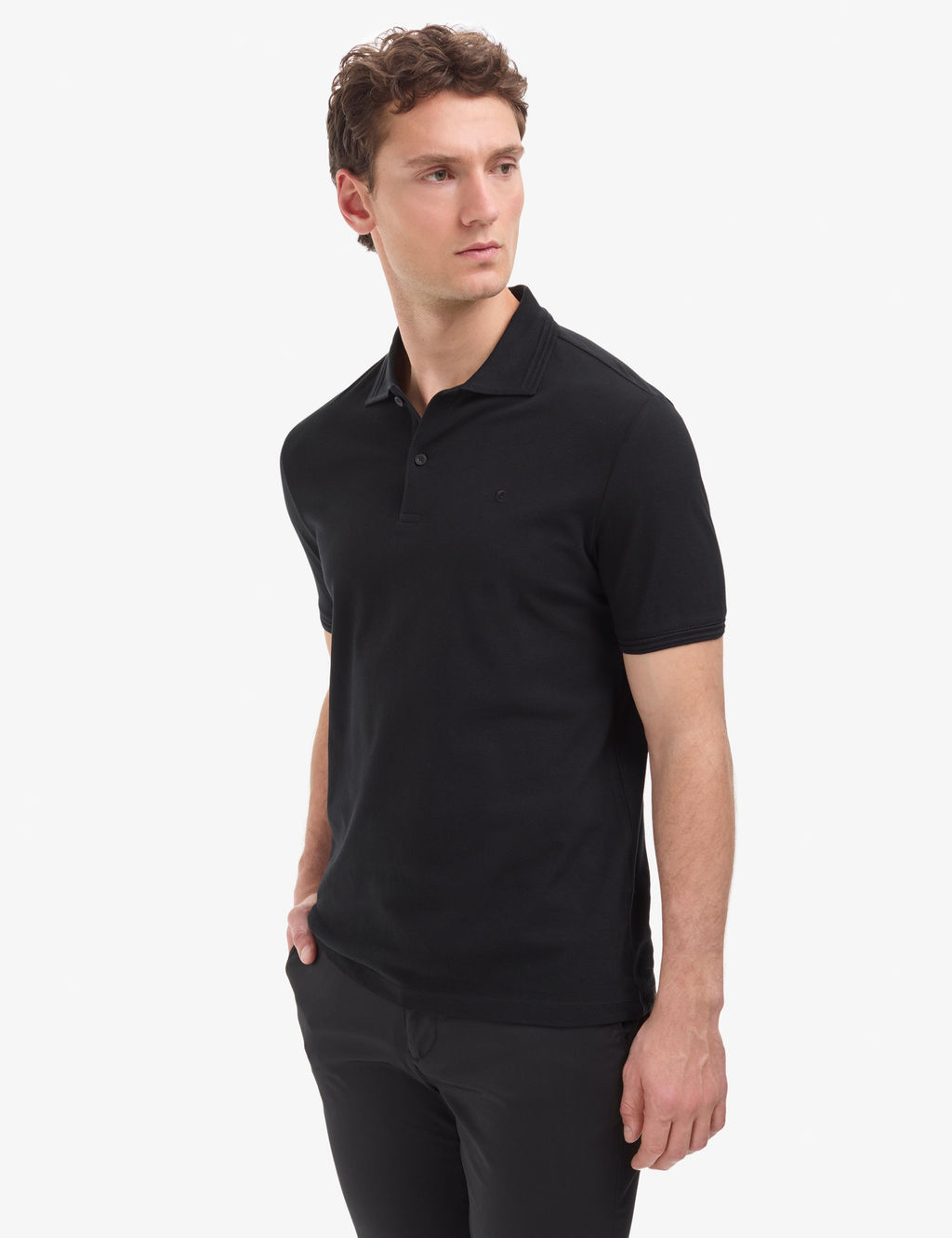 Siyah Regular Fit %100 Pamuk K_vr_lmaz Polo Yaka Basic Ti__rt