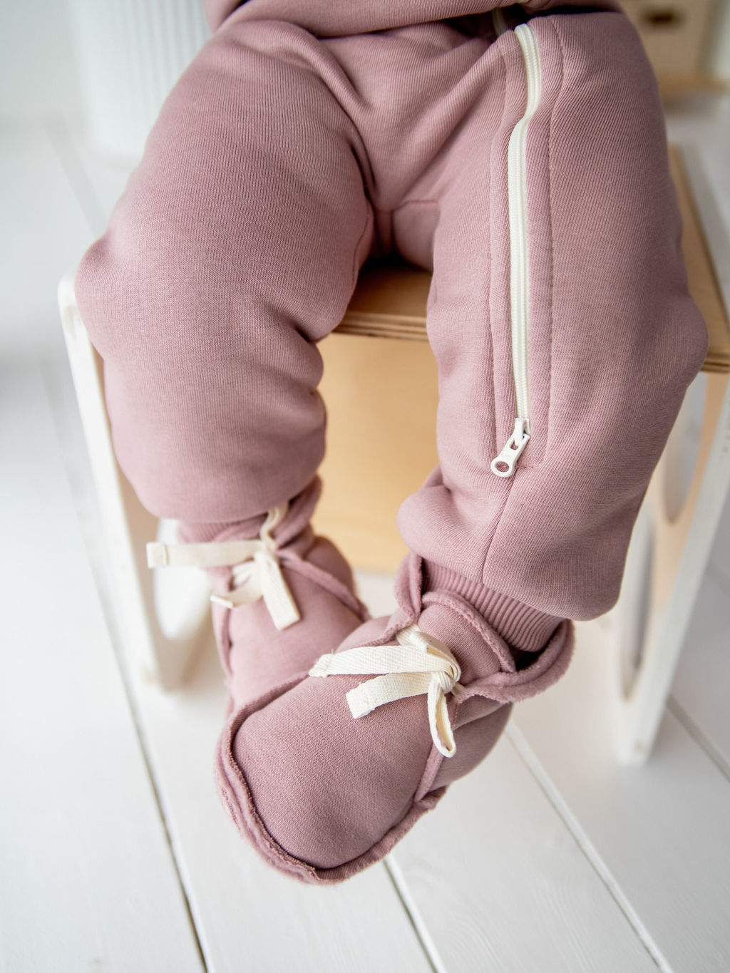 Комбинезон "Дымчатая роза" утепленный 0+