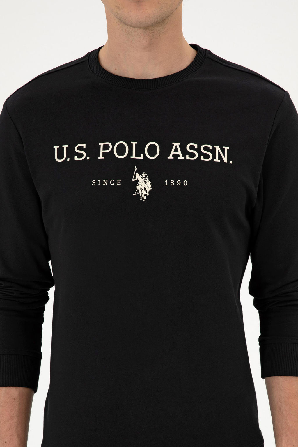 Erkek Regular Fit Bisiklet Yaka Siyah _nce Basic Sweatshirt Sepette S_rpriz _ndirim - U.s. polo assn фото 6