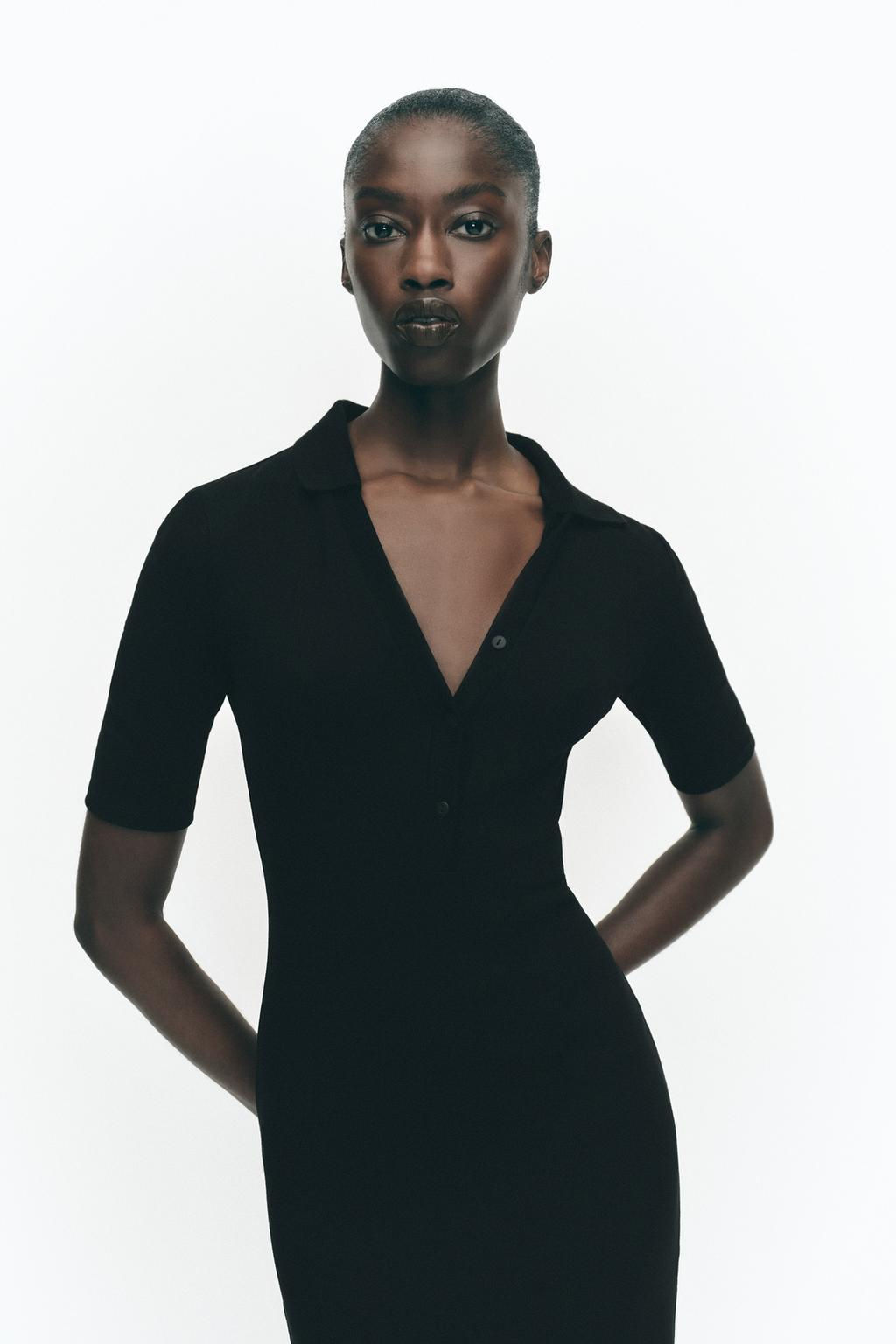 INTERLOCK POLO COLLAR DRESS - Zara фото 2