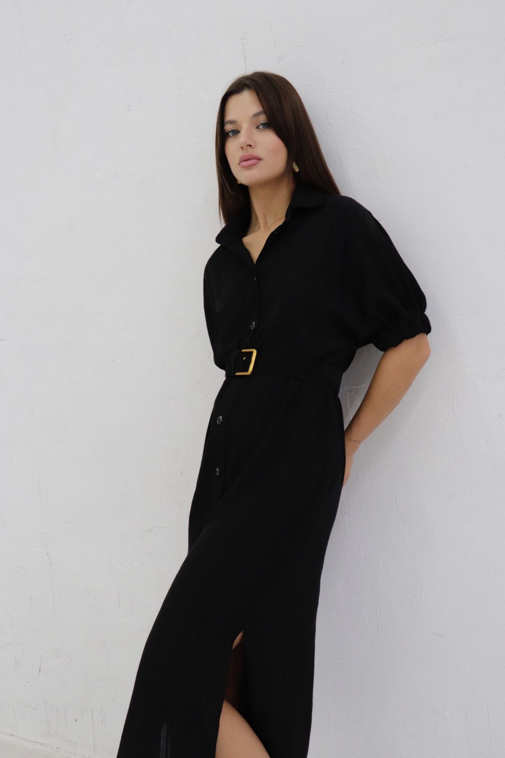 Платье-рубашка с объёмными рукавами - Martichelli фото 15