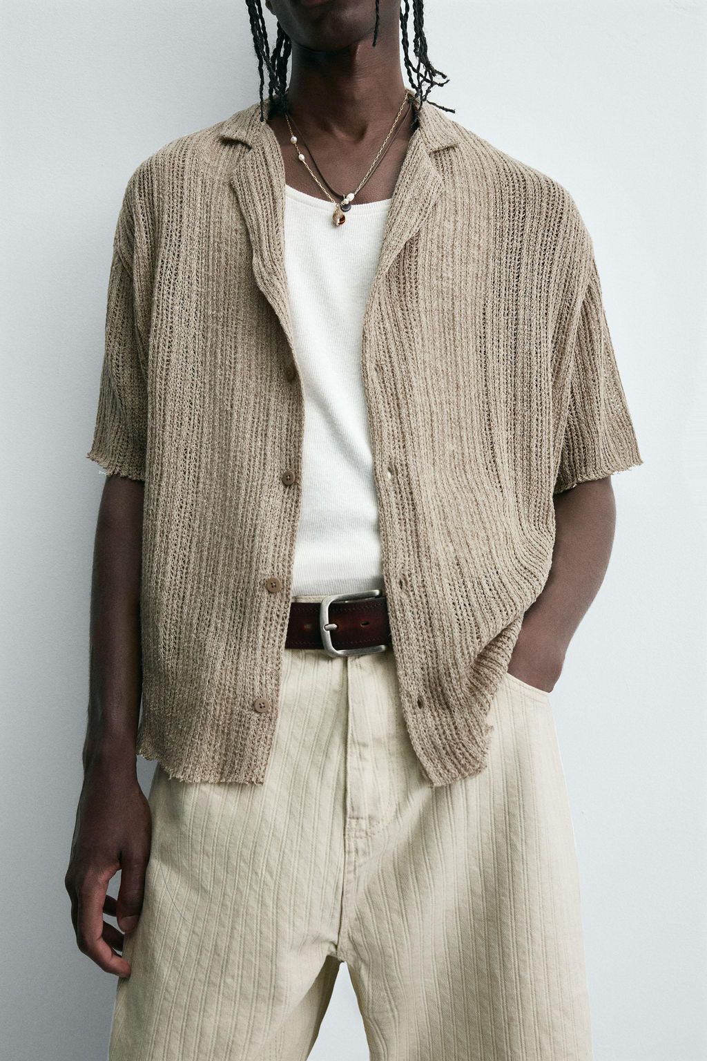 TEXTURED KNIT SHIRT - Zara фото 5