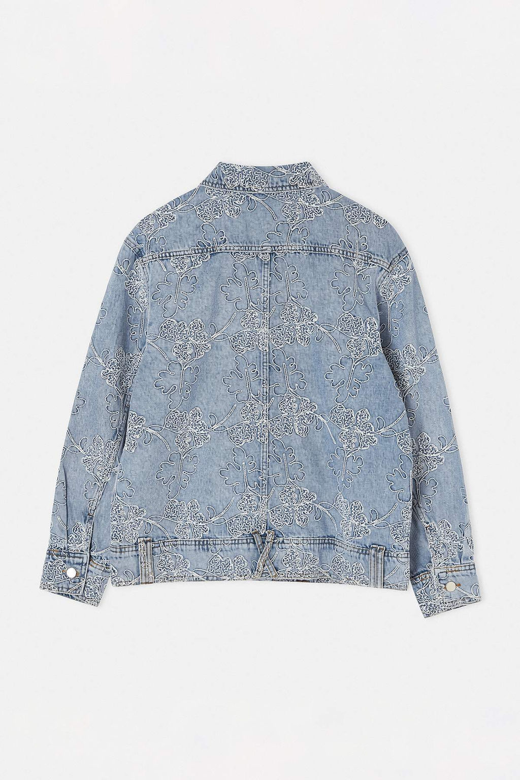 Limited Edition Mavi Desenli Oversize Denim Ceket TWOSS26CE00045