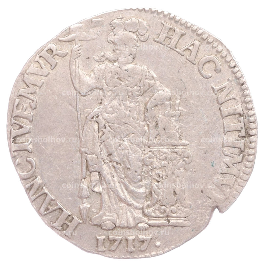 Монета 1 гульден 1717 года Голландия
