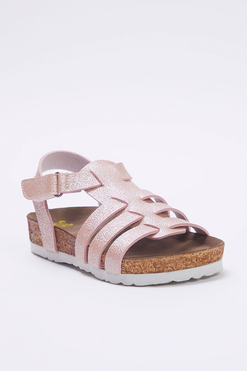 Trendyol Shoes Pembe Parlak C?rt Bantl? Buyuk/Kucuk K?z Cocuk Kids Sandalet TAKSS25SD00012