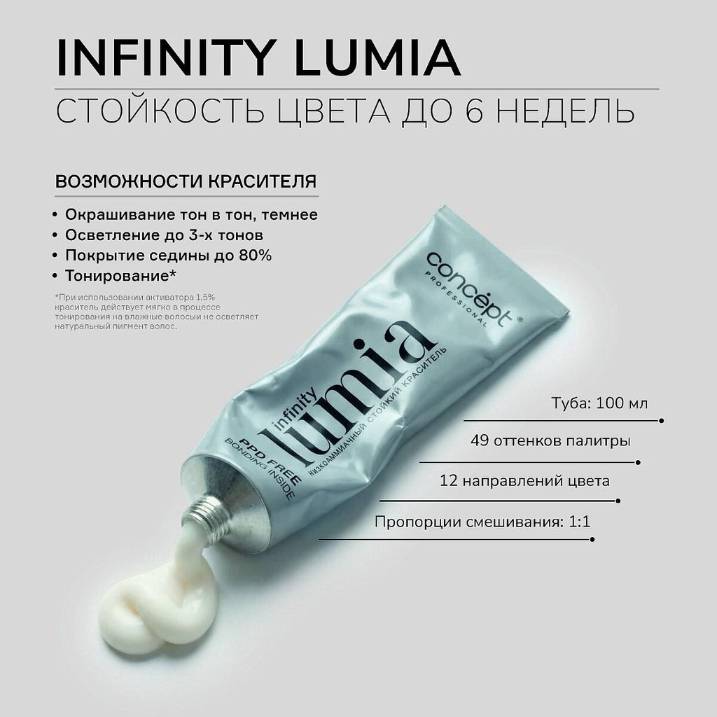 7.45 LUMIA Infinity Светло-русый медно-красный (100 мл) - Concept фото 4