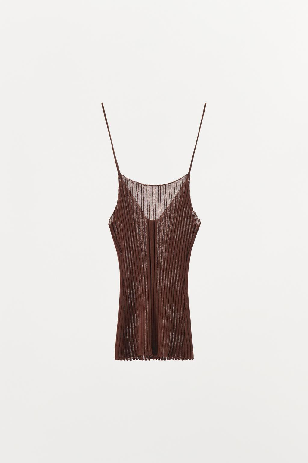 PLEATED FINE KNIT TOP - Zara фото 15
