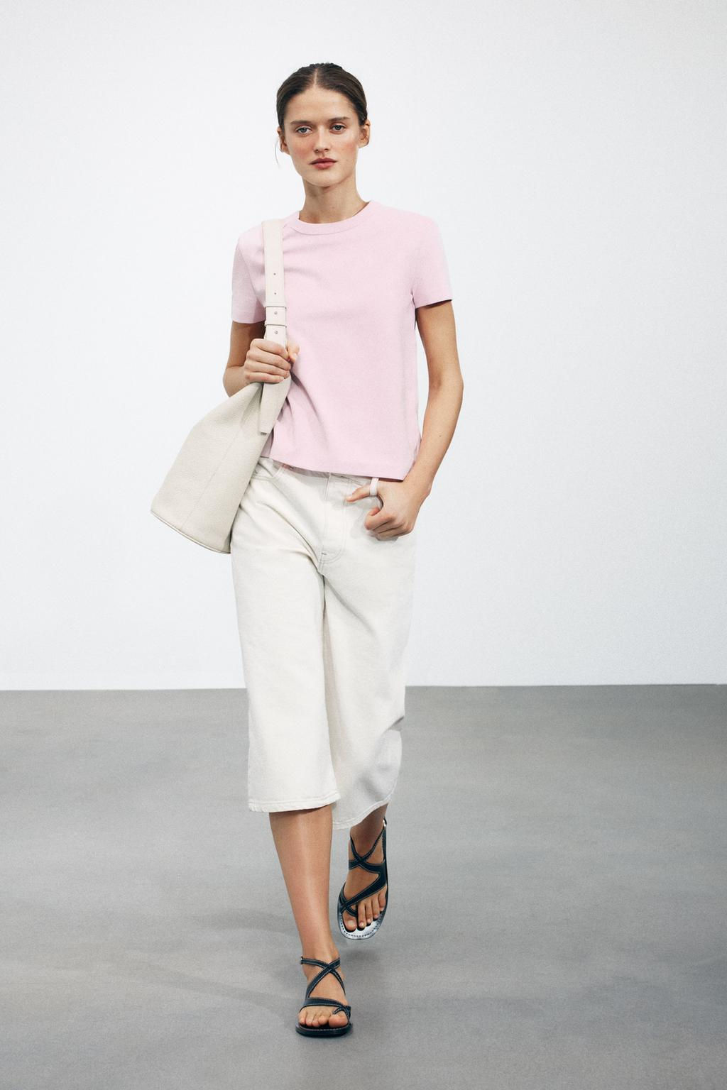 SHORT SLEEVE INTERLOCK T-SHIRT - Zara фото 34