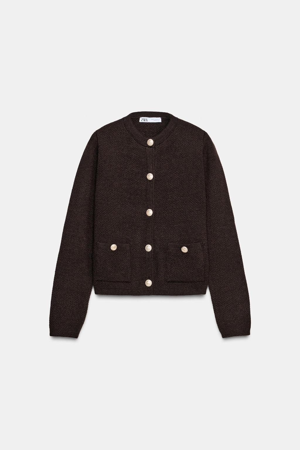 KNIT CARDIGAN WITH GOLDEN BUTTONS