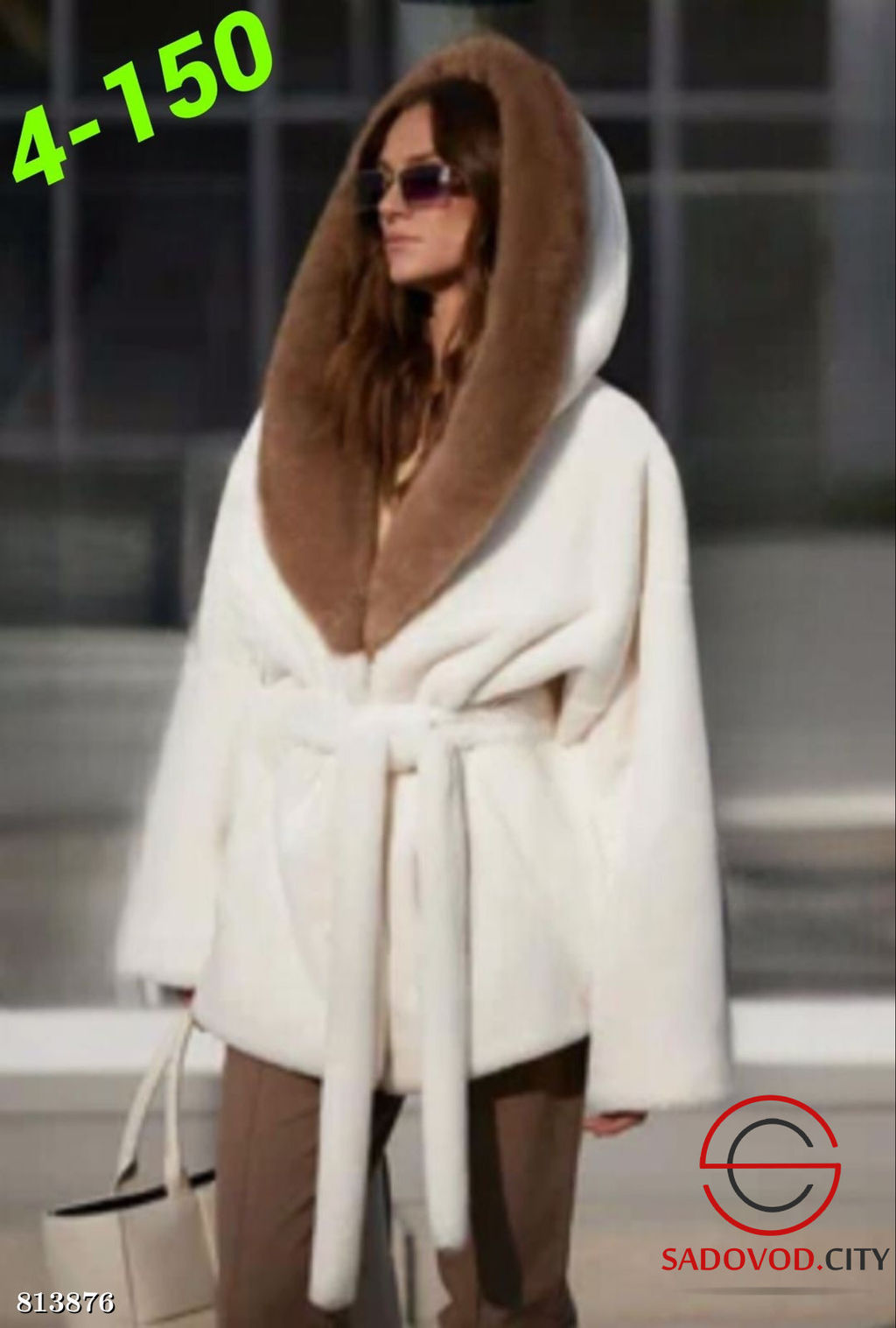 Шуба женская с капюшоном