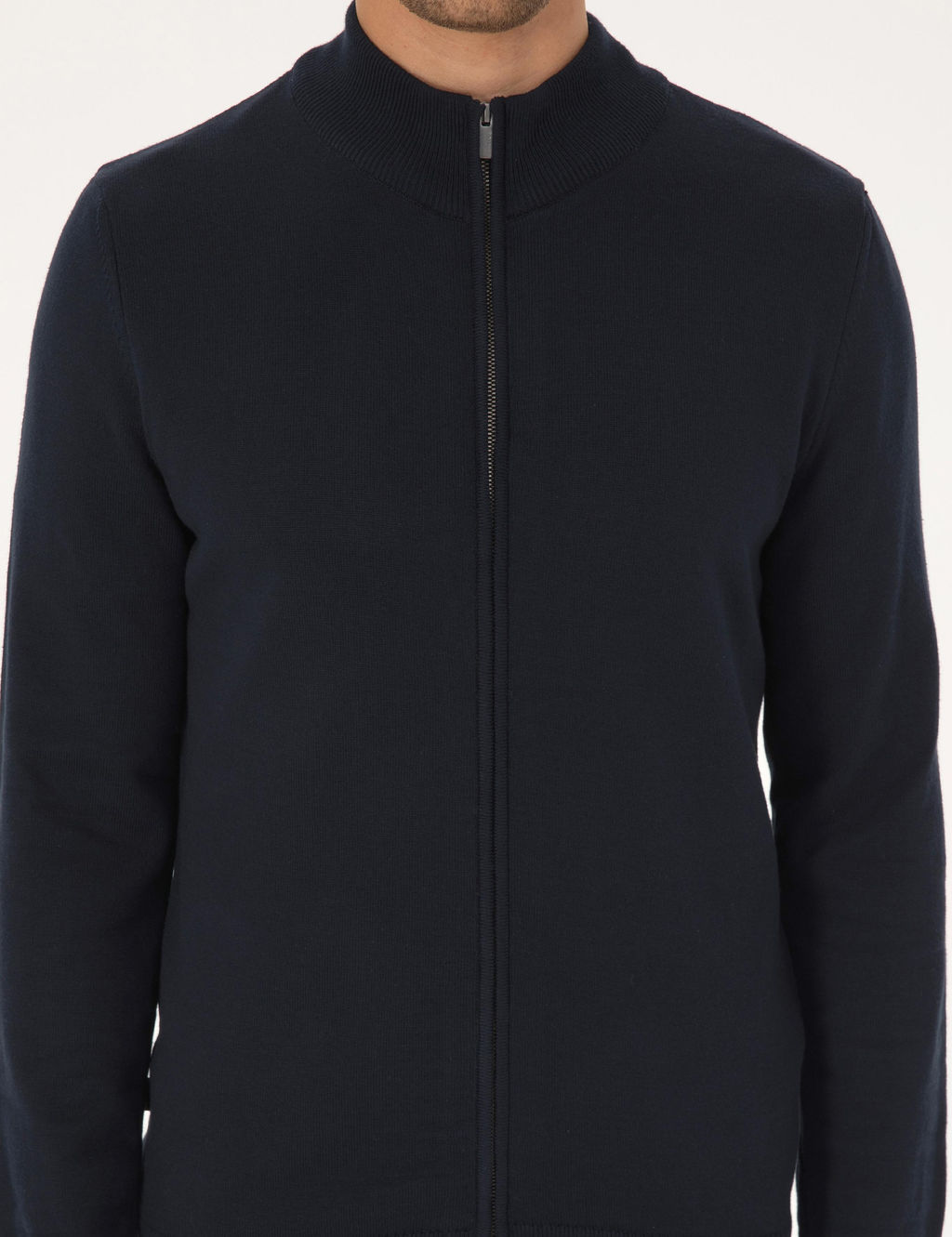 Lacivert Slim Fit Fermuarl_ Triko H_rka - Pierre cardin фото 6