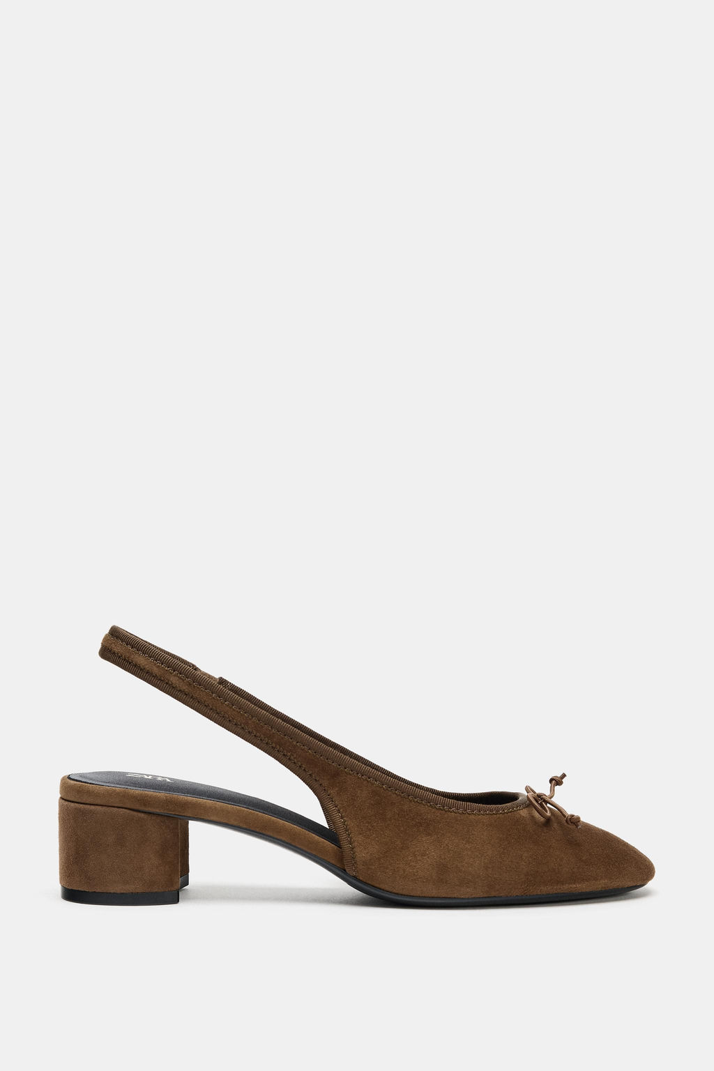 LEATHER SLINGBACK HEELS - Zara фото 2