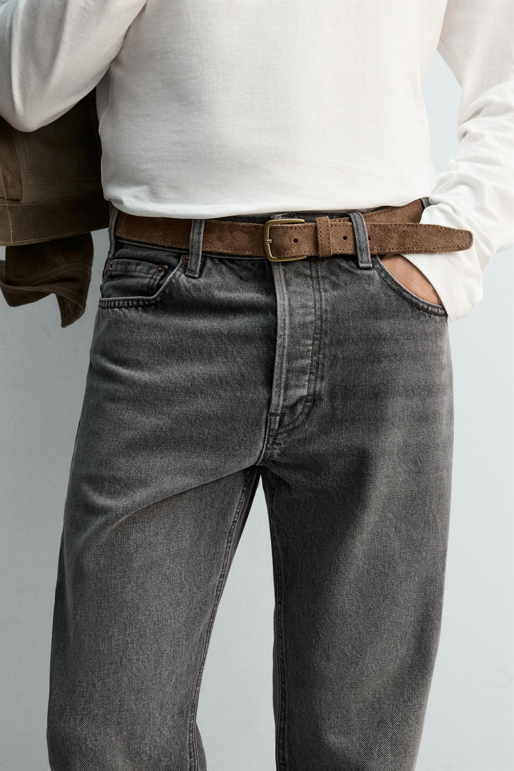 JEANS STRAIGHT BOOTCUT FIT LIMITED EDITION / Gris - Zara фото 5