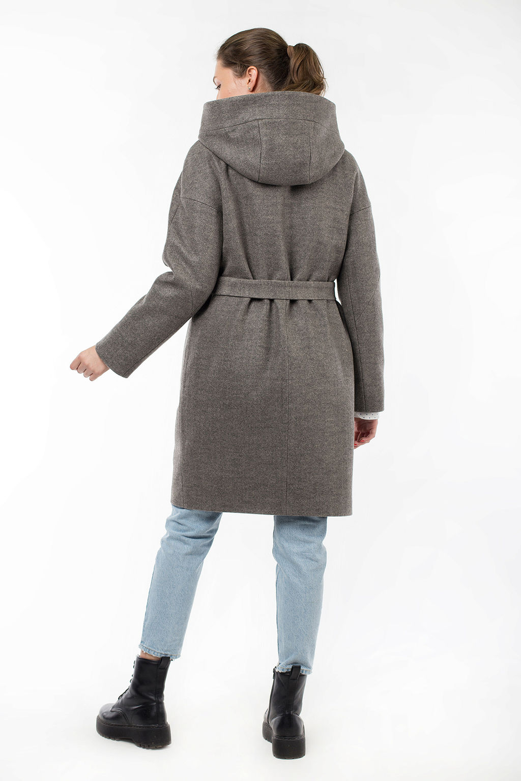 02-2935 Пальто женское утепленное (пояс)