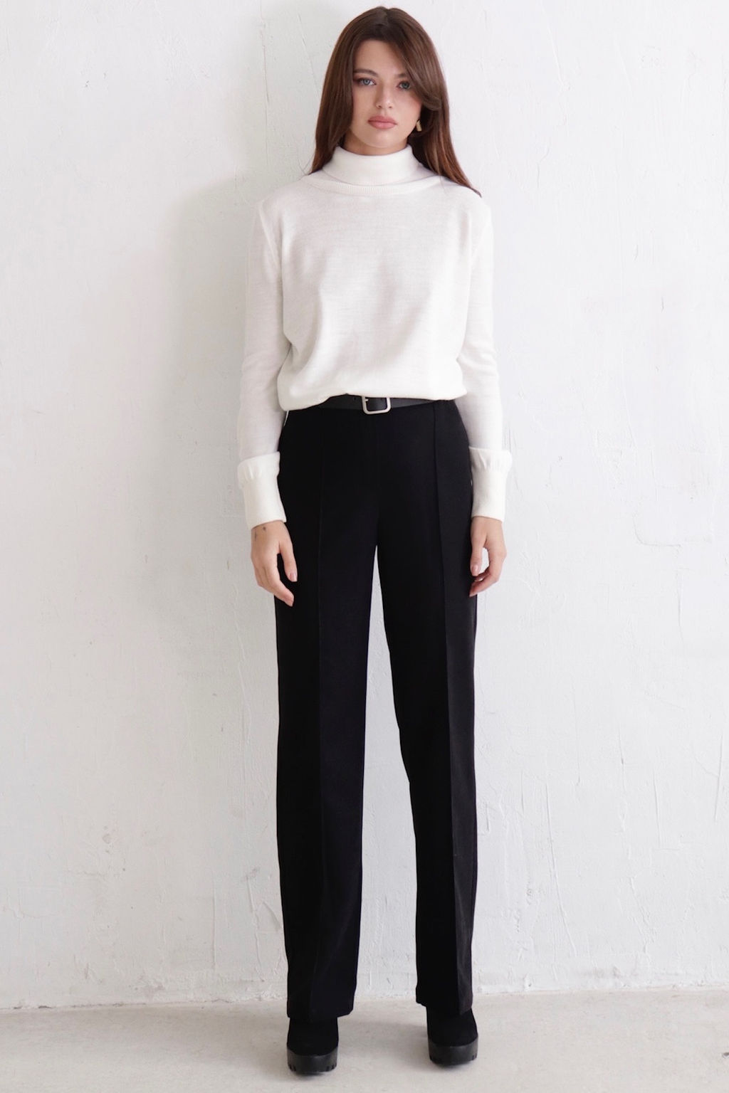 10972 Брюки со стрелками чёрные - Martichelli фото 14