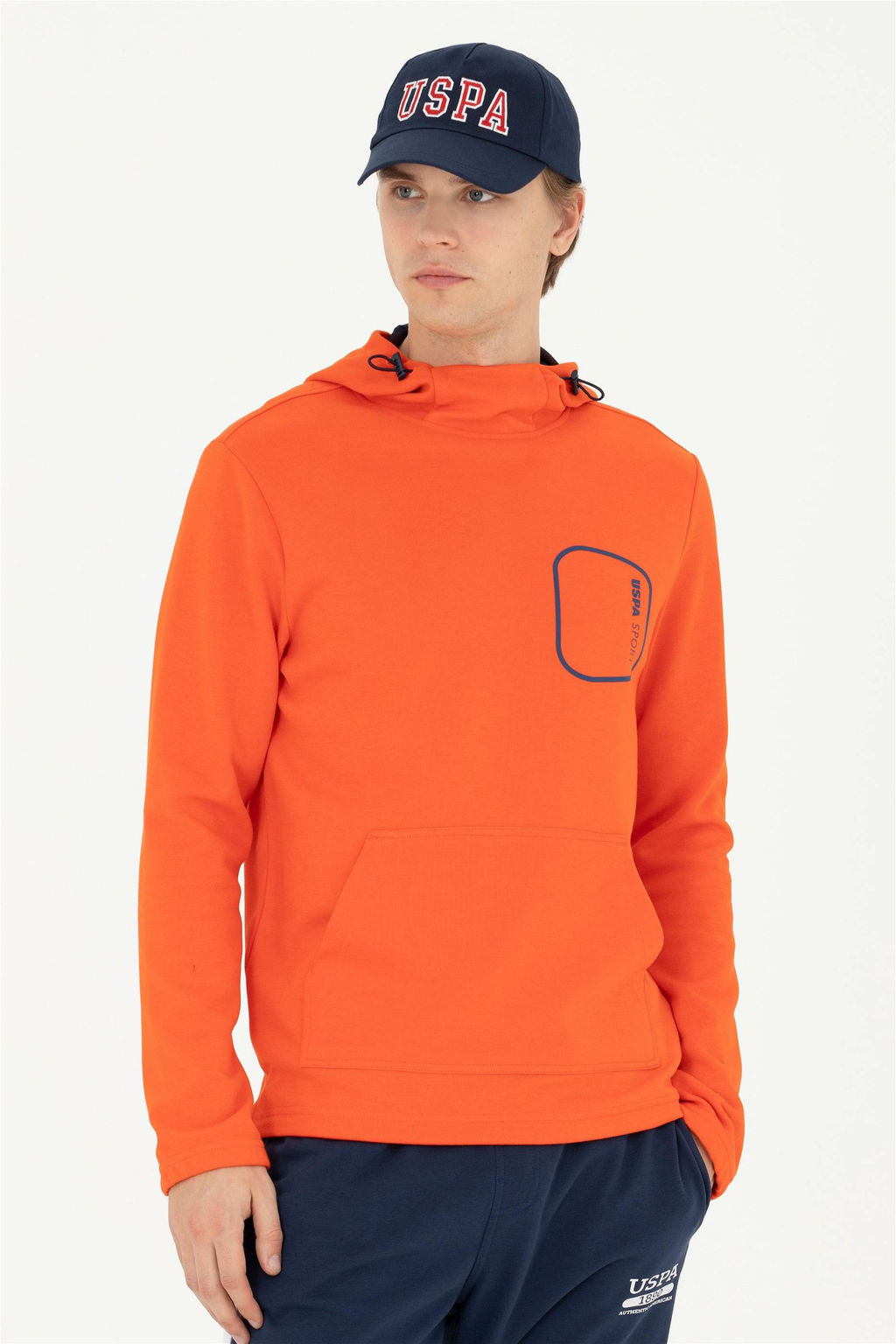 Мужской оранжевый свитшот - U.s. polo assn фото 3
