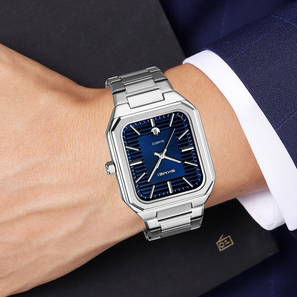Часы наручные Skmei мужские кварцевые 9373silver-blue