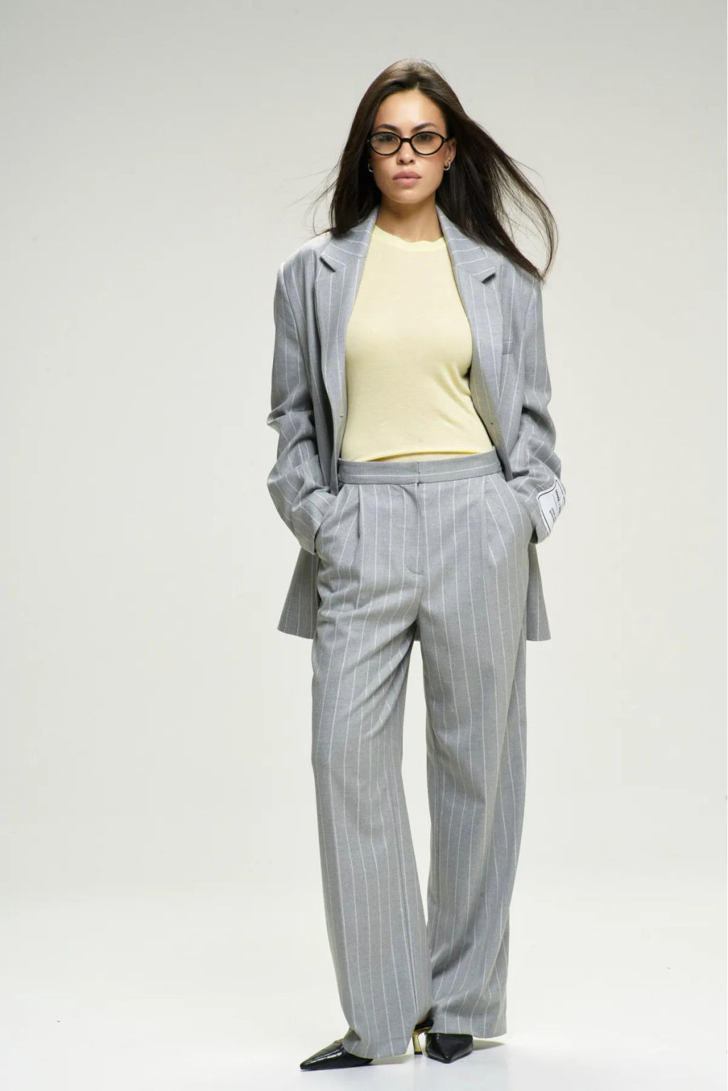 Брюки Basic на резинке в полоску Grey