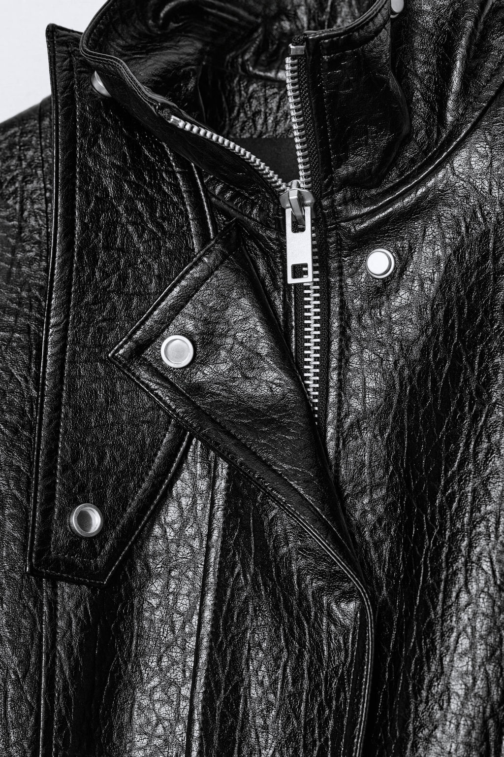 CHAQUETA EFECTO PIEL ZW COLLECTION / Negro - Zara фото 5