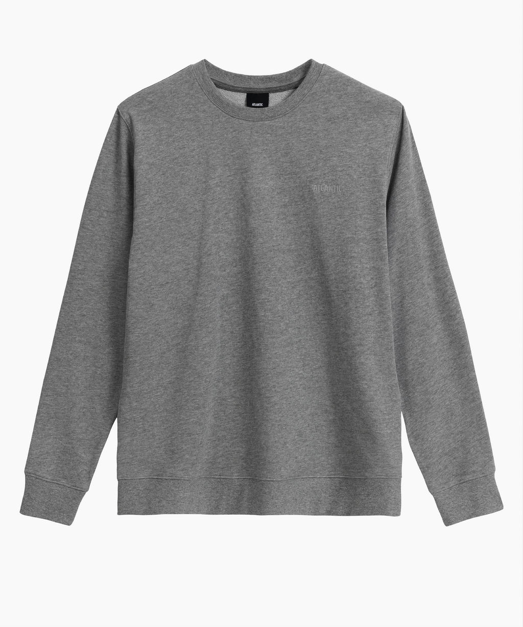 ATLANTIC HMT-002 Свитшот мужской French Terry темно-серый меланж  фото 2
