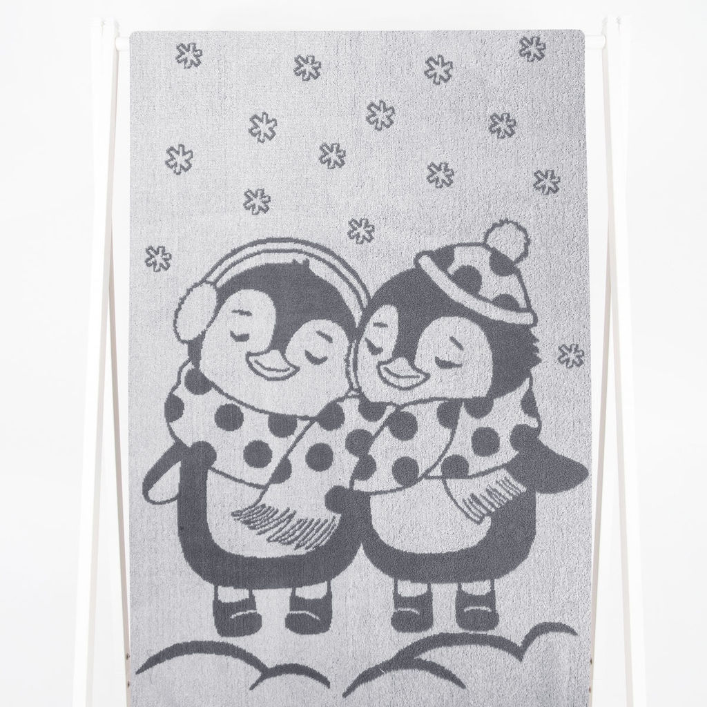 Полотенце махровое 6с102.411ж1 Пингвики(графит5) 67х150см