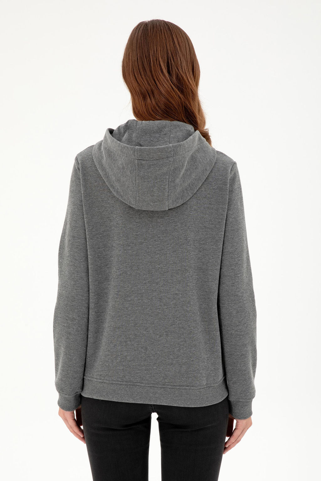 Женский базовый свитшот антрацитового меланжа Неожиданная скидка в корзине - U.s. polo assn фото 5