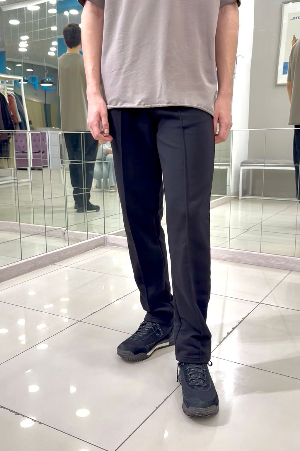 прямые брюки со стрелками футер 3хнитка - Knitka wear фото 9