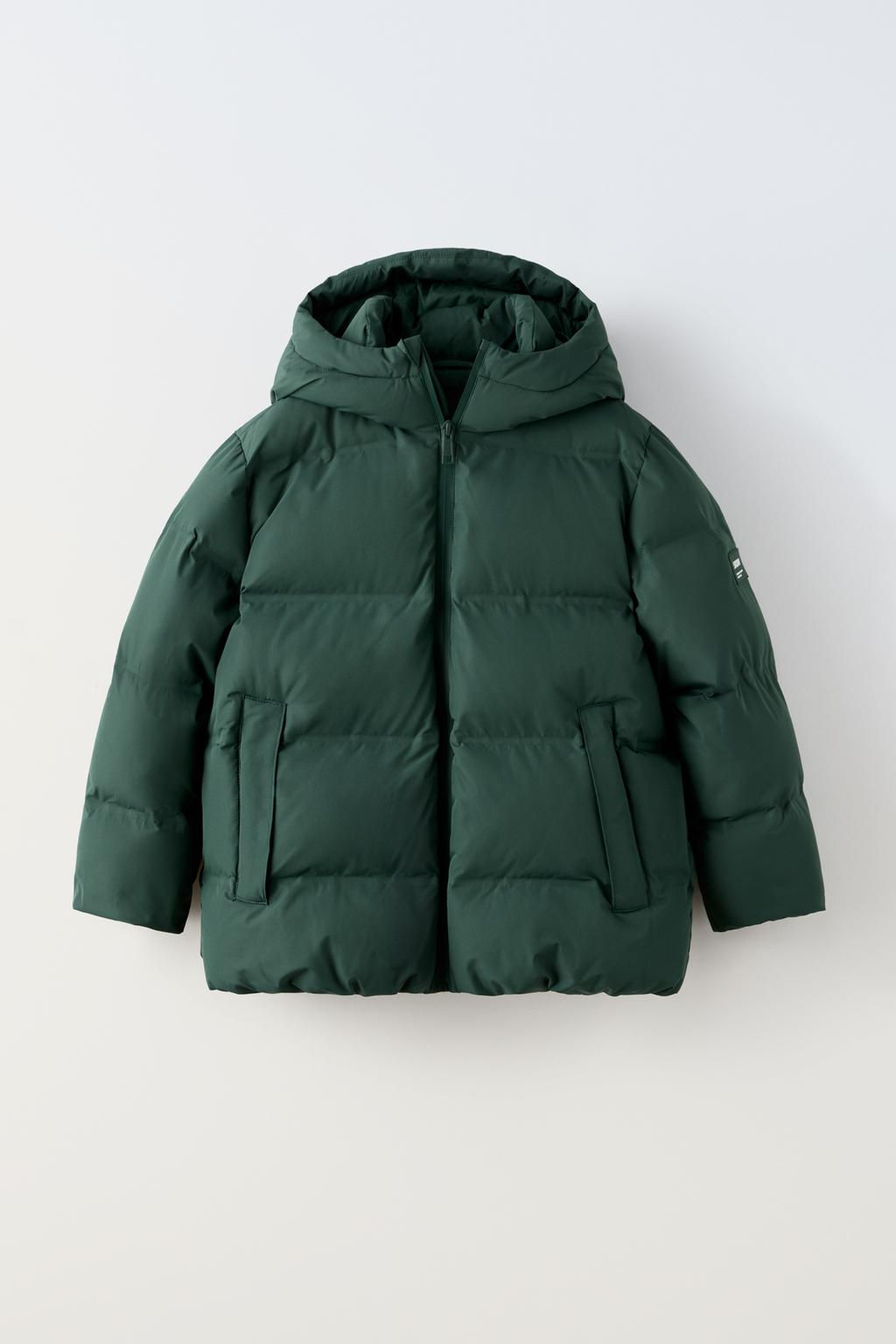 WATER-REPELLENT DOWN JACKET WITH LABEL - Zara фото 15