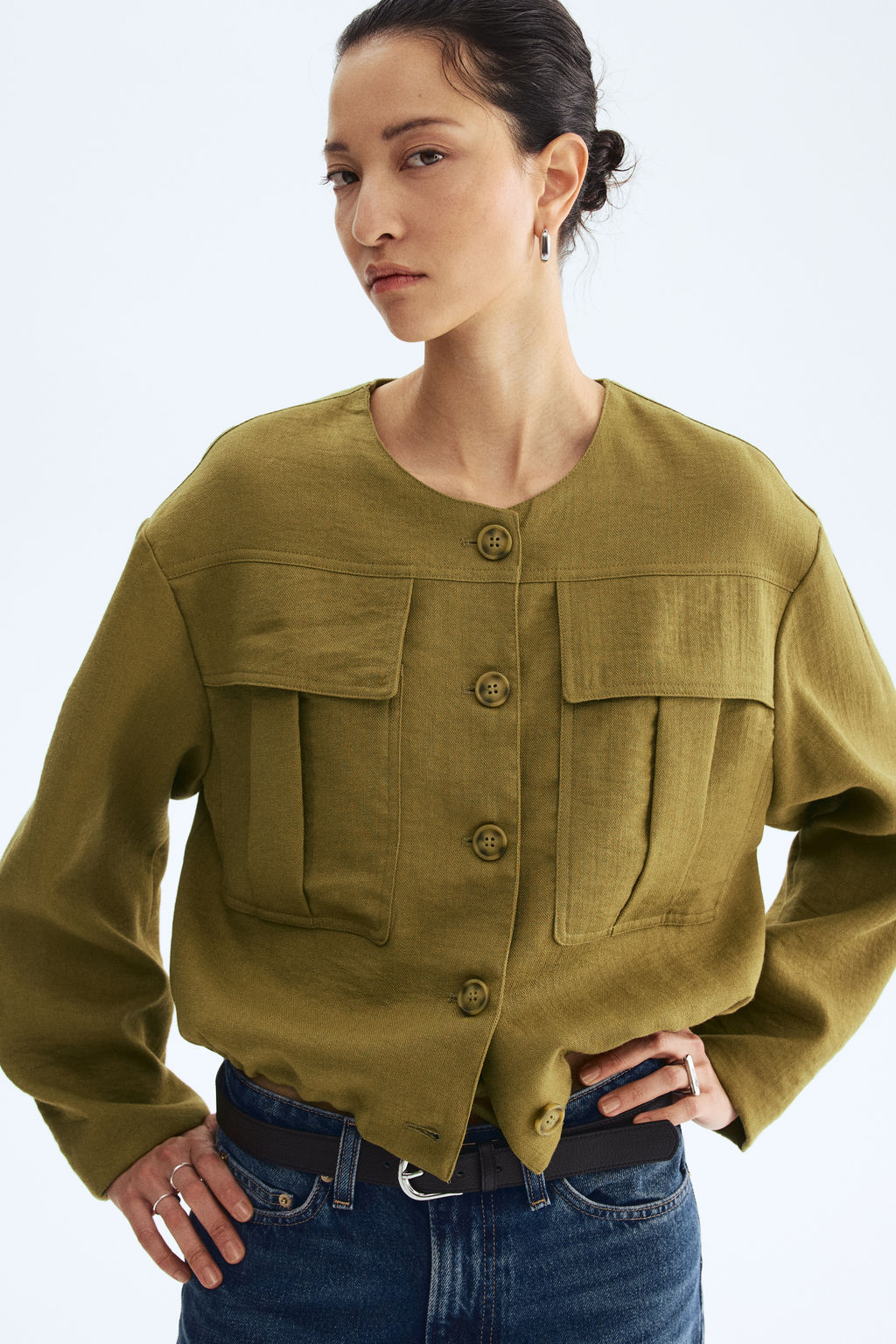 Chaqueta sin cuello - H&m фото 3