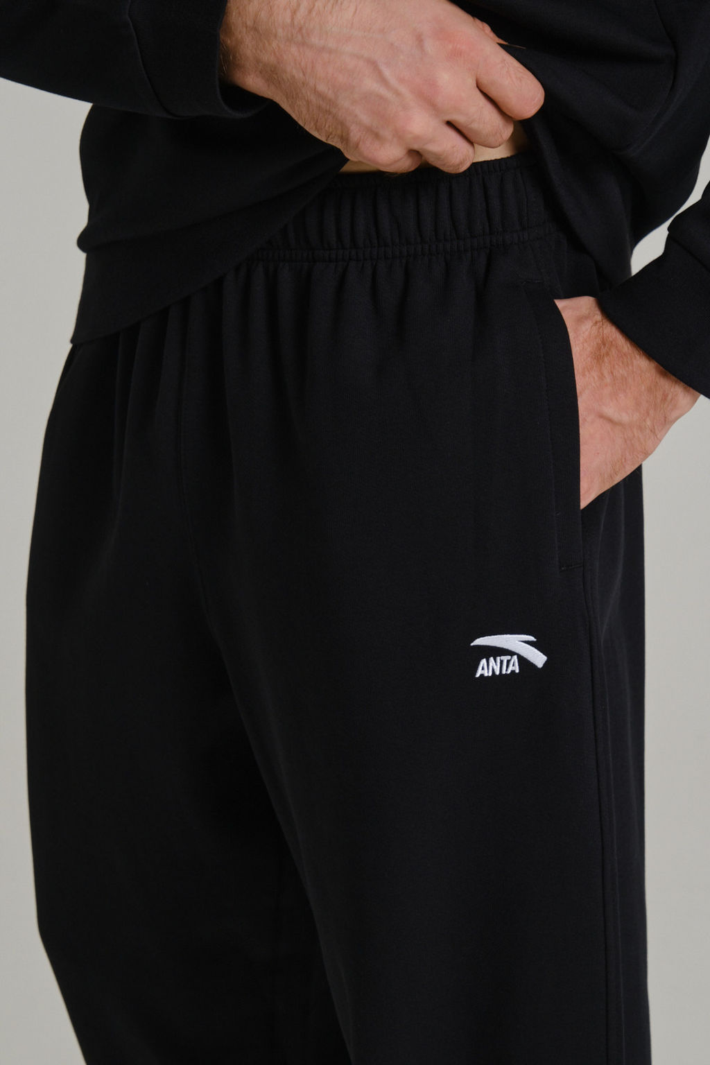 Брюки трикотажные Черный ATSC Knit Track Pants - Anta фото 3