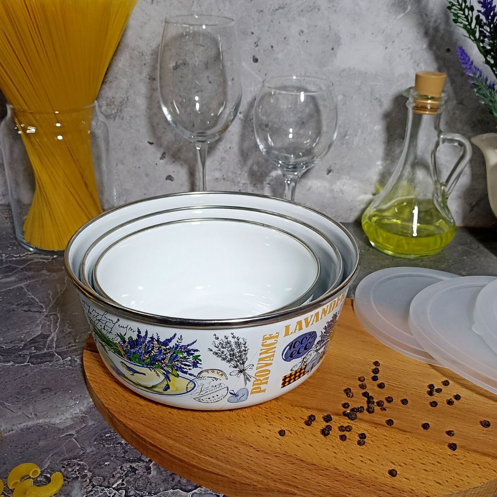 Набор из 3 предметов №47 "Горная лаванда" белосн. 1DM47PL