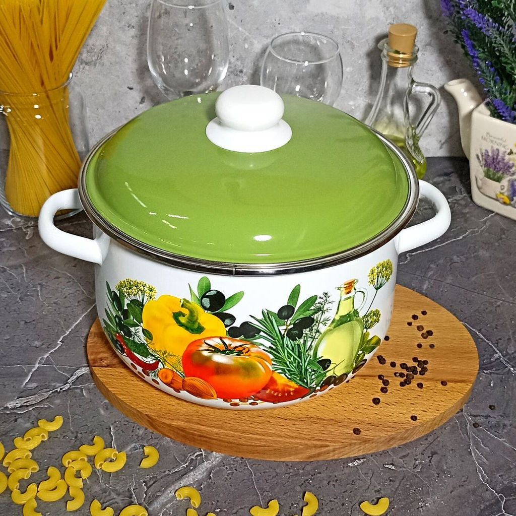 Кастрюля конич. 5,5 л. белосн. Европейская кухня 1с47я