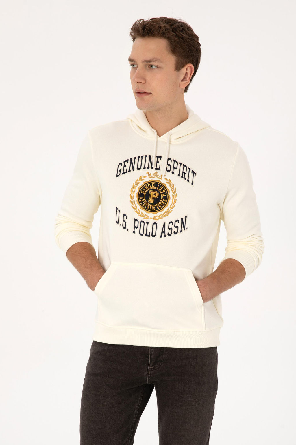 Erkek Krem Sweatshirt - U.s. polo assn фото 3
