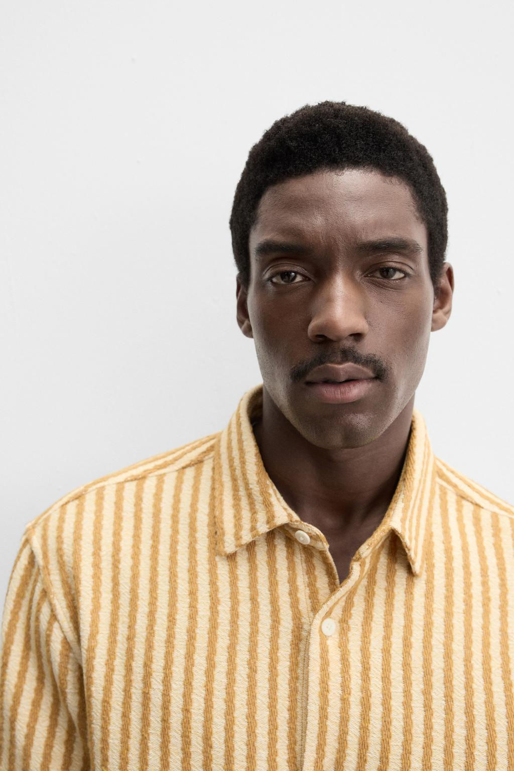 STRIPED TEXTURED SHIRT - Zara фото 6