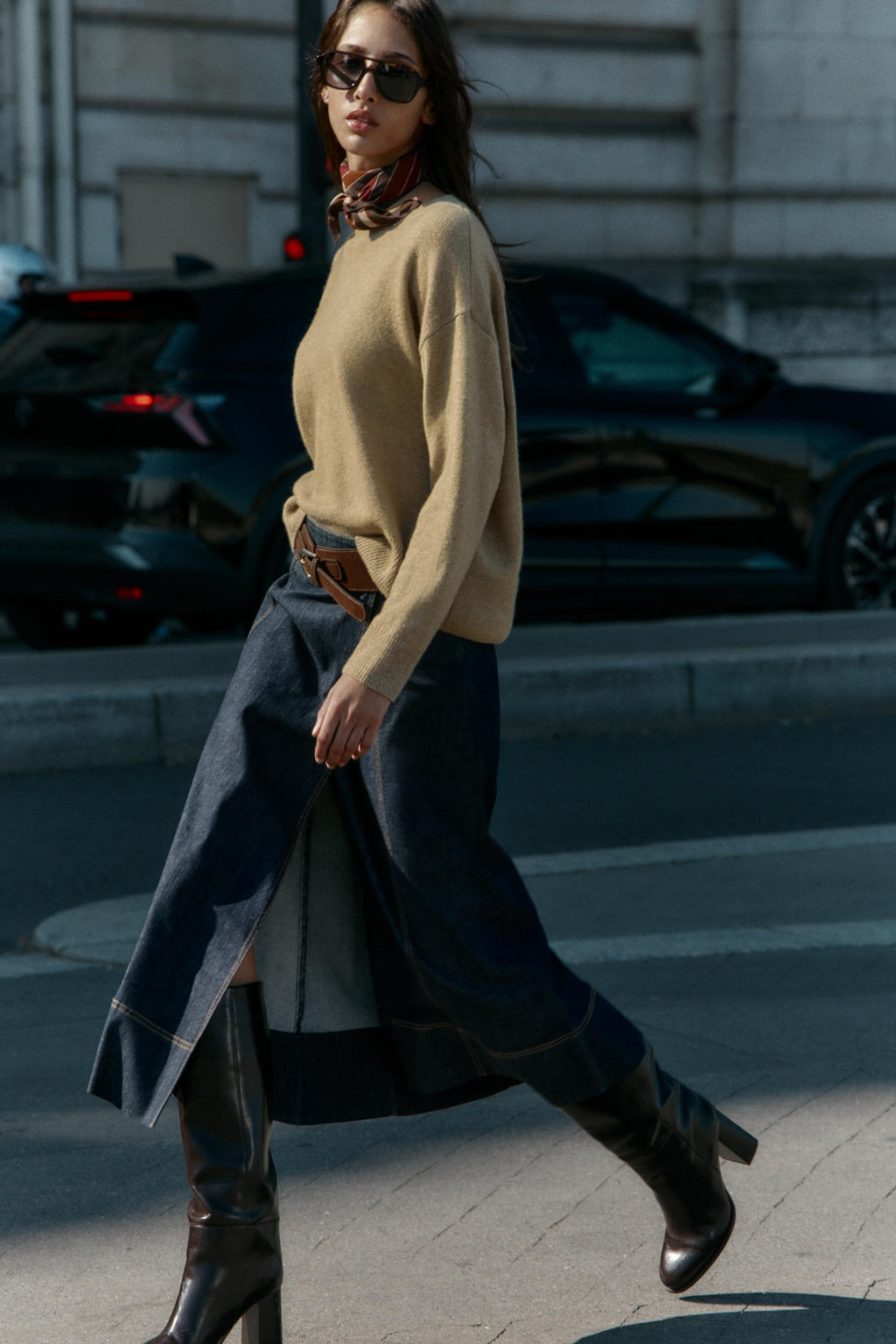 PLAIN KNIT WOOL SWEATER