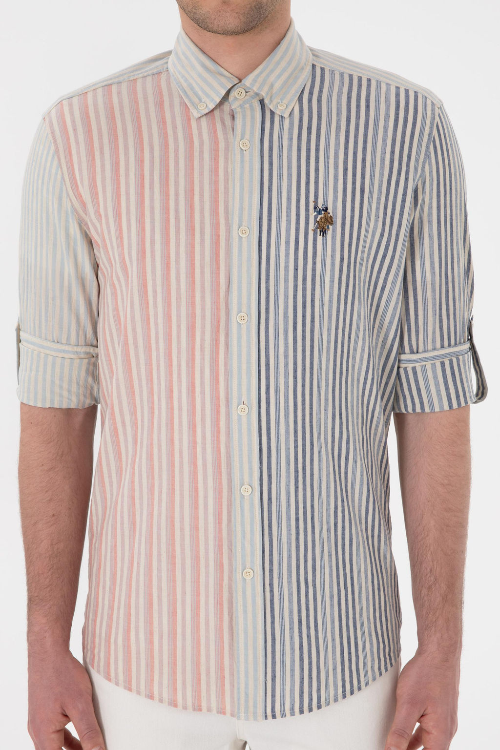 Erkek A__k Mavi Uzun Kollu G_mlek Sepette S_rpriz _ndirim - U.s. polo assn фото 6