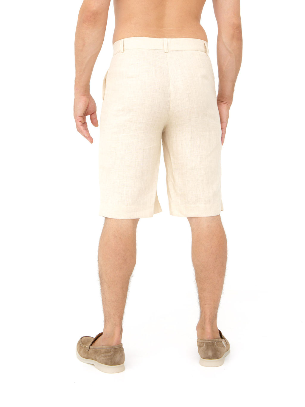 Шорты льняные мужские 606 молочные